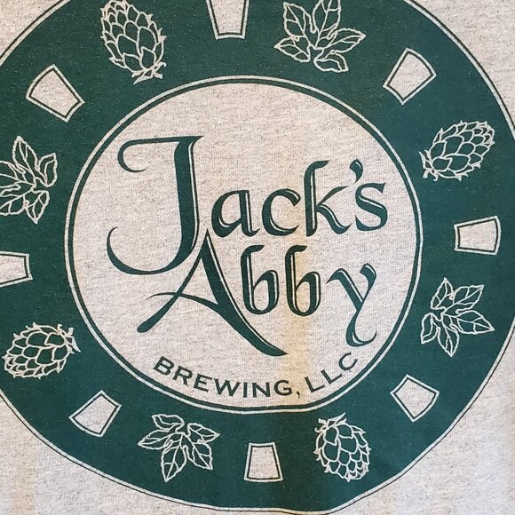 Jack’s Abby Brewing Co. Logo T-Shirt (Gray, Men’s L) - Picture 5 of 5